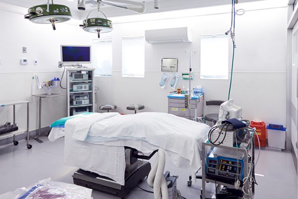 Empty Hospital Operating Theater Ready For Surgery